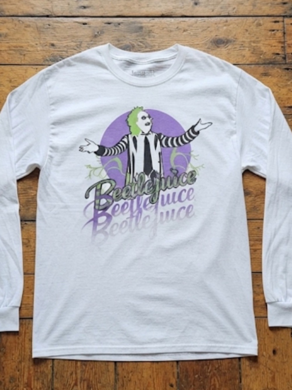 Beetlejuice White Long Sleeve Shirt